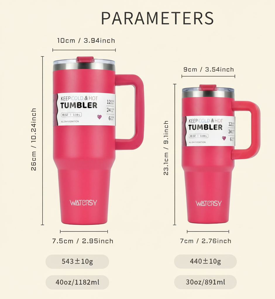 30/40oz Stainless Steel Tumbler