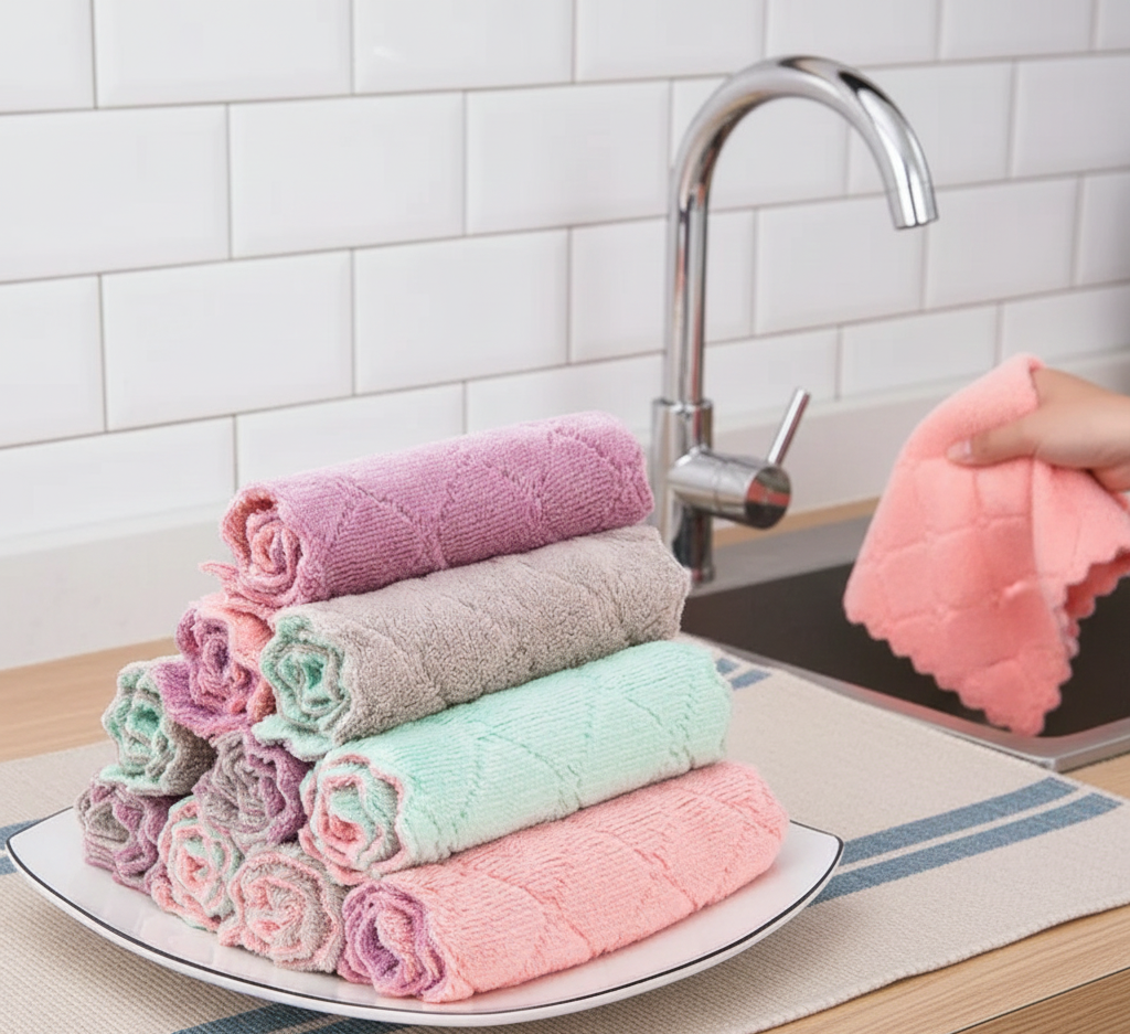 Multipurpose Microfiber Dishwashing Towels